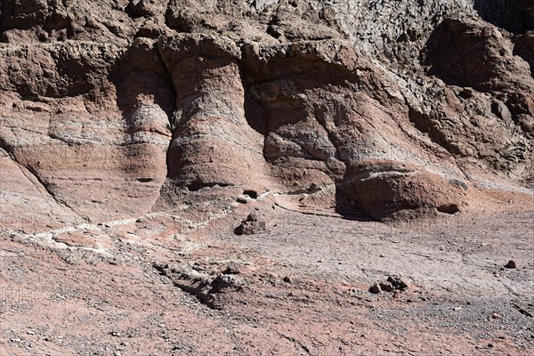 On the way to Mount Teide, El Teide, Pico del Teide, volcano in the Teide National Park on