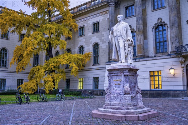 Memorial to Hermann von Helmholtz, Court of Honour of the Humboldt University, Berlin, Germany,