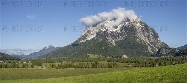 Grimming mountain range in the morning light, near Irdning, Styria, Austria, Europe