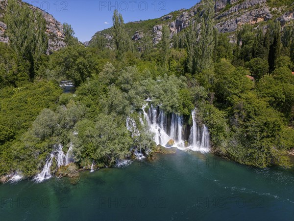 Roski Waterfall, Roski Slap, Krka National Park, Krka Waterfalls, Dalmatia, Croatia, Europe