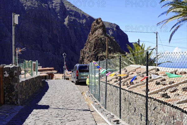 Mountain village Masca, Masca Gorge, Montana Teno Mountains, Tenerife, Canary Islands, Spain,