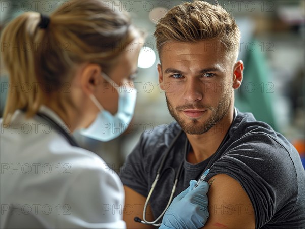 Vaccination against diseases in third world countries, AI generated