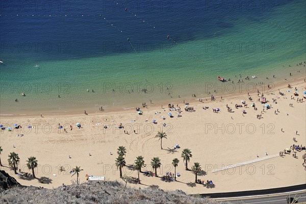 Sandy beach beach Playa de Las Teresitas, near San Andres, Tenerife, Canary Islands, Spain, Europe,