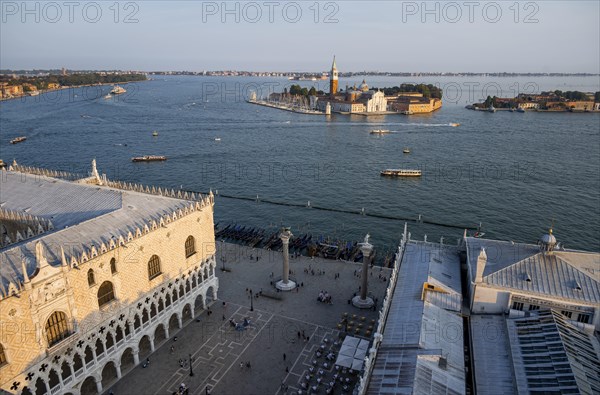 Evening atmosphere, Doge's Palace and St Mark's Square, Isola di San Giorgio Maggiore with San