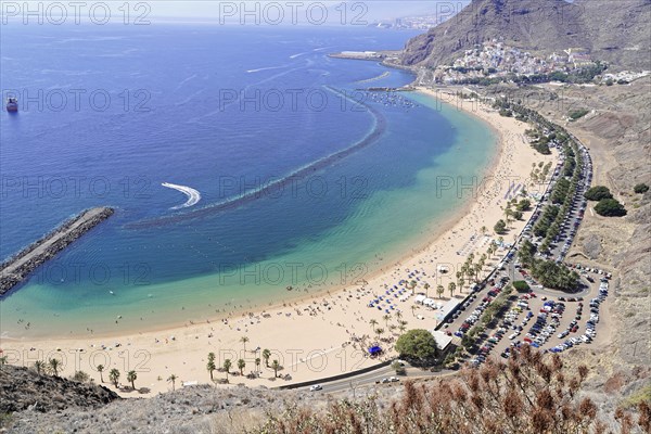 Sandy beach beach Playa de Las Teresitas, near San Andres, Tenerife, Canary Islands, Spain, Europe,