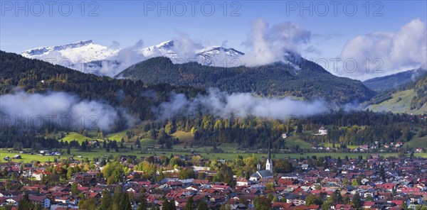 Oberstdorf, Oberallgaeu, Bavaria, Germany, behind Hoher Ifen, 2230m, Gottesackerplateau, Toreck,