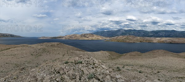 Paska Vrata, lunar landscape, island of Pag, Zadar, Dalmatia, Croatia, Europe