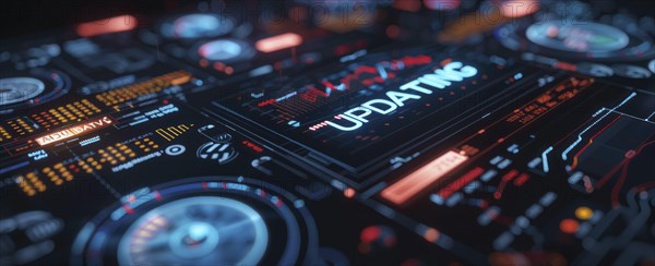 Computer and business security concept, system updates and privacy protection, AI generated