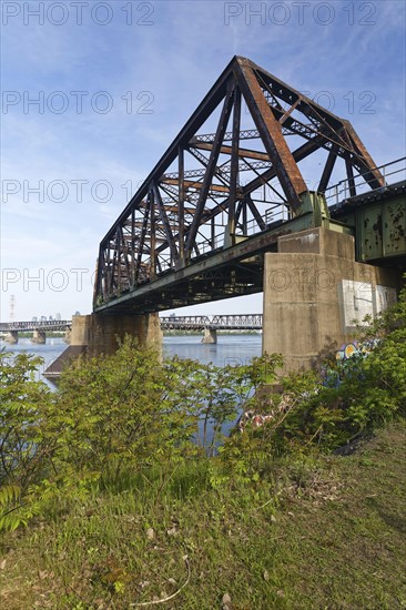 Architecture, Victoria Bridge over the Saint Lawrence River, Province of Quebec, Canada, North
