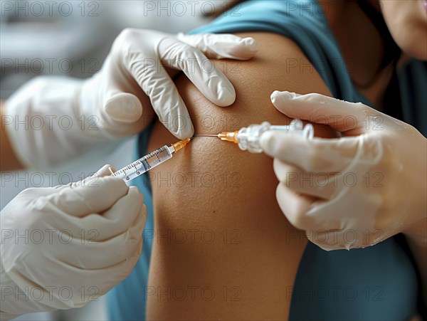 Vaccination against diseases in third world countries, AI generated