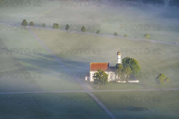 Pilgrimage church of St Coloman, Koenigswinkel, Ostallgaeu, Allgaeu, Bavaria, Germany, Europe