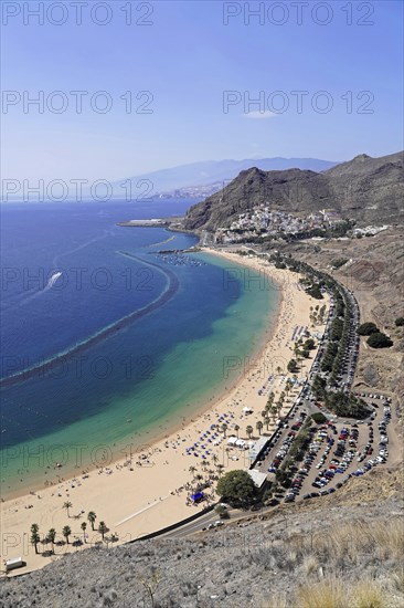 Sandy beach beach Playa de Las Teresitas, near San Andres, Tenerife, Canary Islands, Spain, Europe,