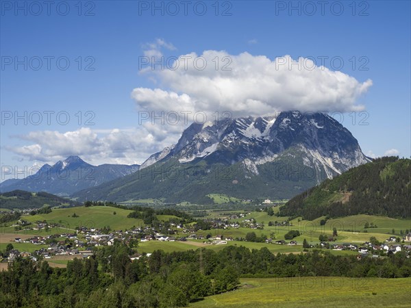 Ennstal, behind the Grimming, near Aigen im Ennstal, Styria, Austria, Europe