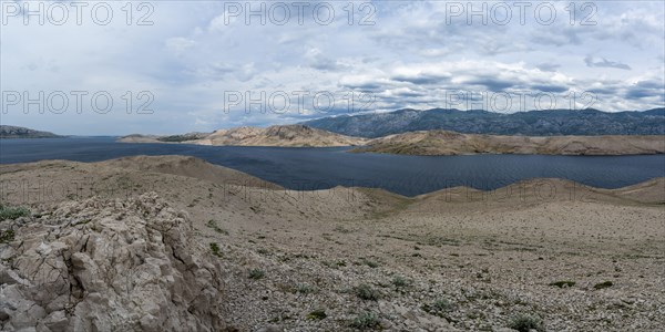 Paska Vrata, lunar landscape, island of Pag, Zadar, Dalmatia, Croatia, Europe