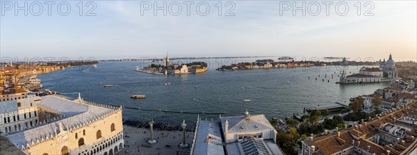 Evening atmosphere, Doge's Palace and St Mark's Square, Isola di San Giorgio Maggiore with San