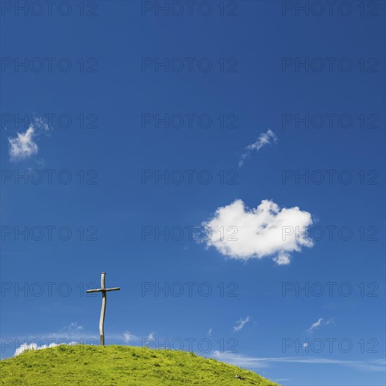 Cross at the Willersalpe, Hintersteiner Tal, Bad Hindelang, Allgaeu, Bavaria, Germany, Europe