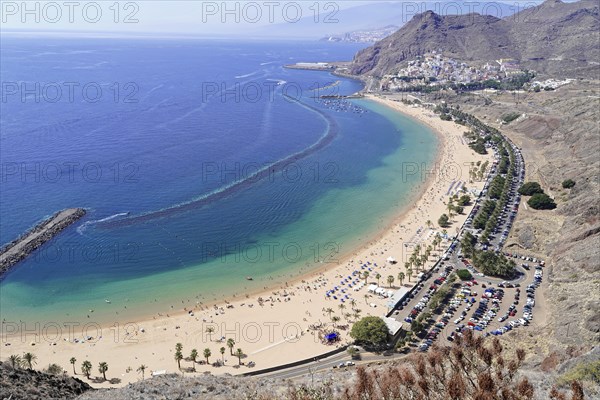 Sandy beach beach Playa de Las Teresitas, near San Andres, Tenerife, Canary Islands, Spain, Europe,