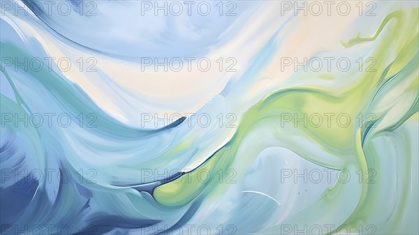 Abstract illustration embodies mindfulness meditation with gentle swirling patterns in pastel