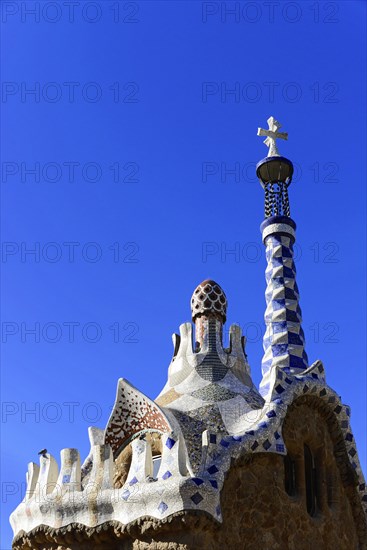Antoni Gaudi, Park Guell, UNESCO World Heritage Site, Barcelona, Catalonia, Spain, Europe, An
