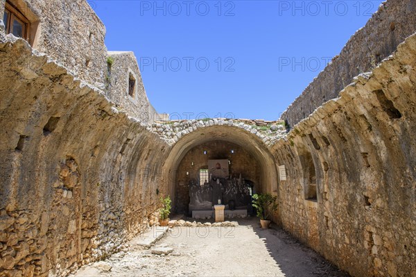 View into former wine cellar during siege by Ottoman Empire in 1866 Storage of ammunition Gunpowder