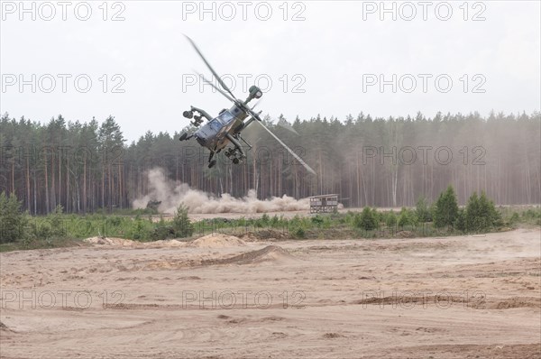 Two Tiger combat helicopters, taken during the NATO Steadfast Defender large-scale manoeuvre and