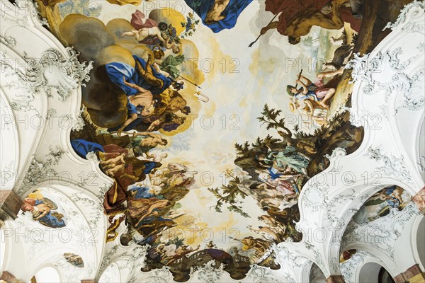 Garden Hall, fresco, ceiling painting by Tiepolo, Wuerzburg Residence, UNESCO World Heritage Site,
