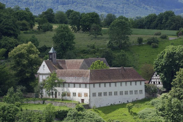 View of the Klein-Comburg, Way of St James, Schwaebisch Hall, Schwaebisch-Fraenkischer Wald Nature