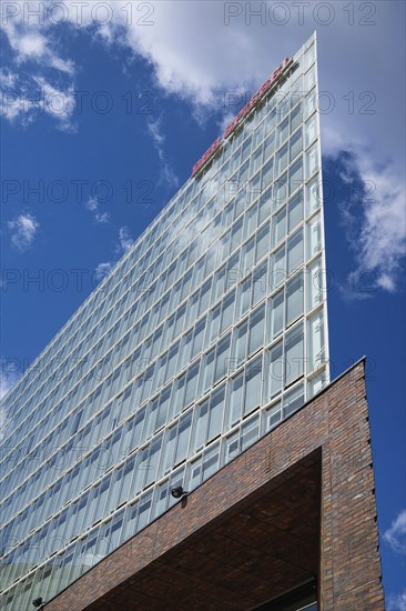 Mirror building in Hafencity, Hanseatic City of Hamburg, Hamburg, Germany, Europe