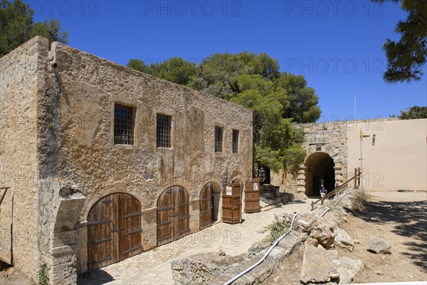 Left building of former armoury right in background inner Tor tor passage from main entrance on