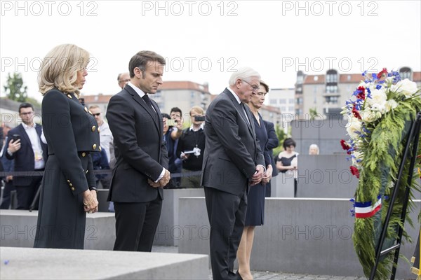 Emmanuel Macron (President of the French Republic) with his woman Brigitte Trogneux and