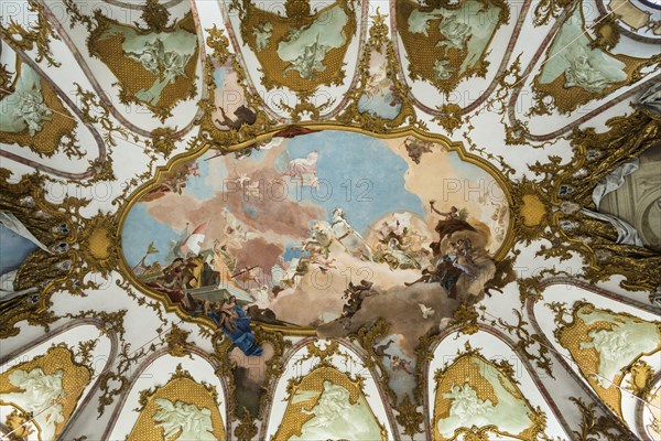 Imperial Hall, fresco, ceiling painting by Tiepolo, Wuerzburg Residence, UNESCO World Heritage