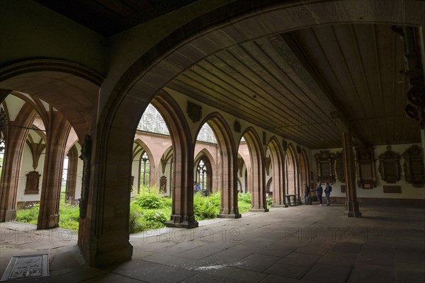Large cloister, Basel Minster, Muensterplatz, Basel, Switzerland, Europe