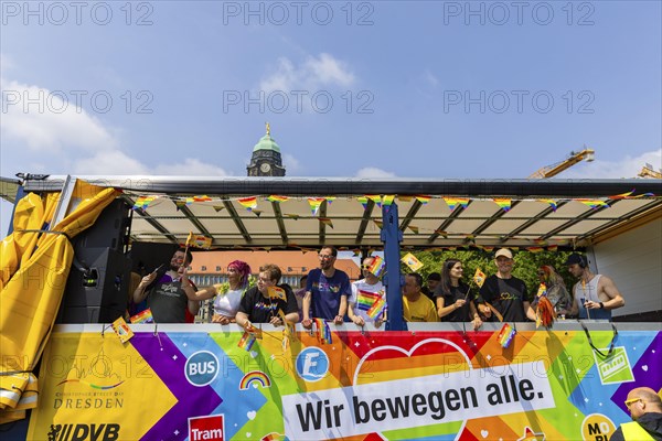 Christopher Street Day in Dresden, Dresden, Saxony, Germany, Europe