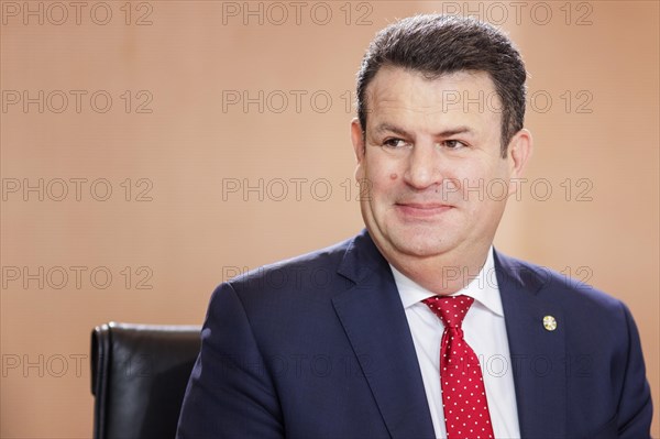Hubertus Heil (SPD), Federal Minister of Labour and Social Affairs, recorded during the cabinet
