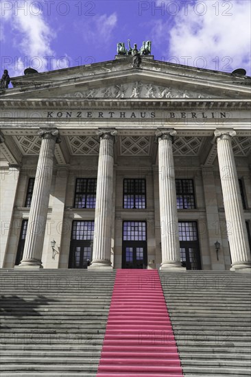 The concert hall am Gendarmenmarkt in Berlin, Germany, Europe, Entrance of a large building with