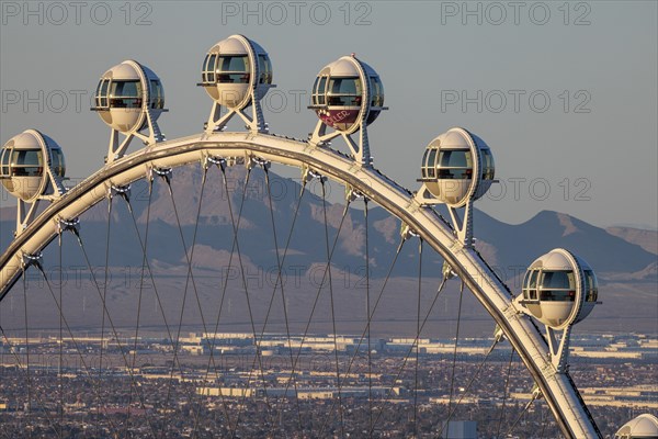 The High Roller Observation Wheel on the strip in Las Vegas, Nevada, United States of America, USA,