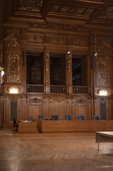 Interior photo, large courtroom, Federal Administrative Court, former Imperial Court of Justice,