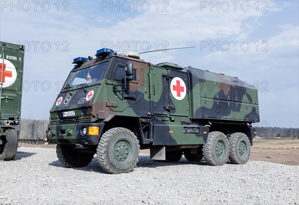 The Duro 3 Yak armoured ambulance of the Bundeswehr medical service, photographed as part of the