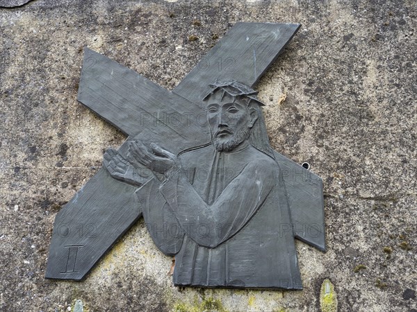 Sculpture, depiction of the Passion of Christ, Stations of the Cross, Frauenberg, Styria, Austria,