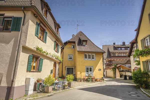 Town view, Adlergasse, Old Town, Staufen im Breisgau, Baden-Wuerttemberg, Germany, Europe