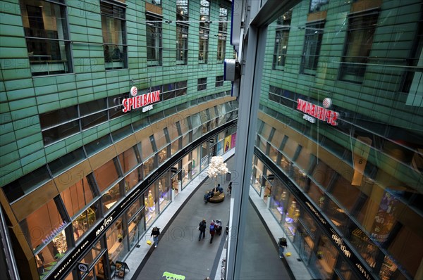 Petersbogen, casino, logo, mirroring, shopping arcade, arcade, shopping centre, shopping arcade,