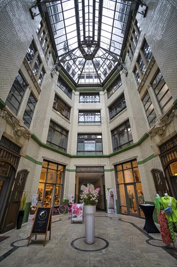 Specks Hof, shopping arcade, mall, shopping centre, shopping arcade, Leipzig, Saxony, Germany,