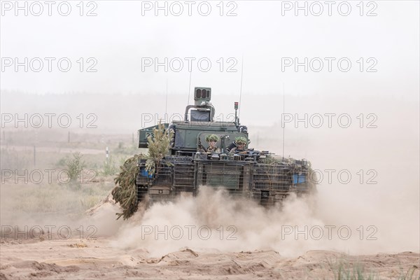 A Cougar infantry fighting vehicle, photographed during the NATO large-scale manoeuvre Steadfast