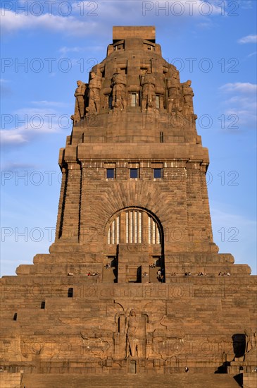 Monument to the Battle of the Nations, evening mood, Leipzig, Saxony, Germany, Europe