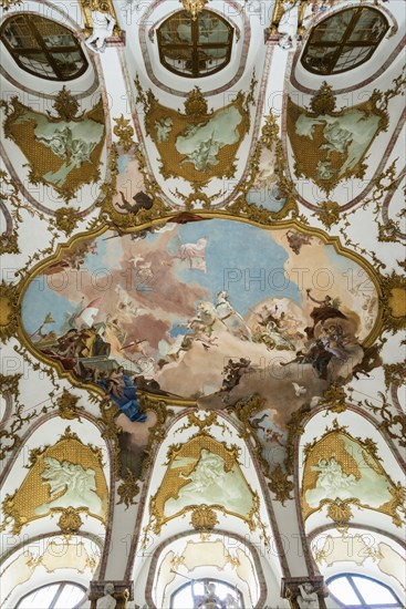 Imperial Hall, fresco, ceiling painting by Tiepolo, Wuerzburg Residence, UNESCO World Heritage