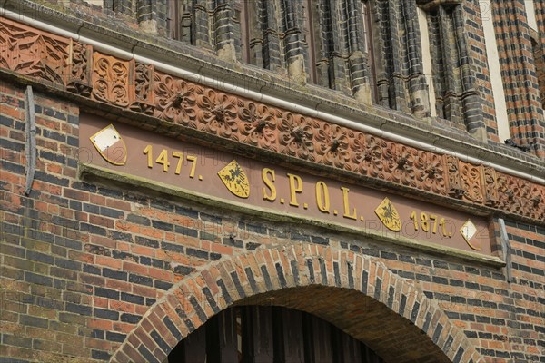 Holstentor, east side, Holstentorplatz, Luebeck, Schleswig-Holstein, Germany, Europe