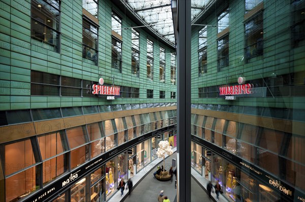 Petersbogen, casino, logo, mirroring, shopping arcade, arcade, shopping centre, shopping arcade,