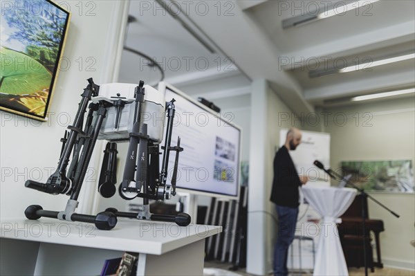 Robin Kellermann, aerial laboratory, photographed as part of the official opening of the drone