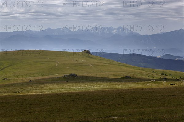 Saualpe, view to the Karawanken, Carinthia, Austria, Europe
