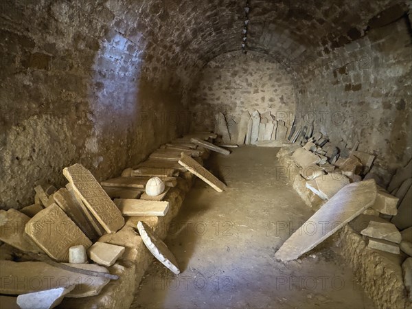 Preserved grave stelae tombstones from Ottoman period occupation of Ottoman Empire in former